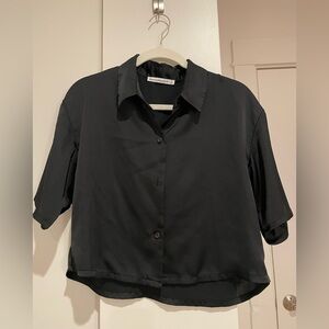 Abercrombie & Fitch satin button down shirt